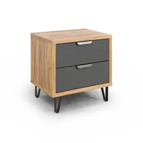 0D088FL Nightstand in Golden Oak/Gray