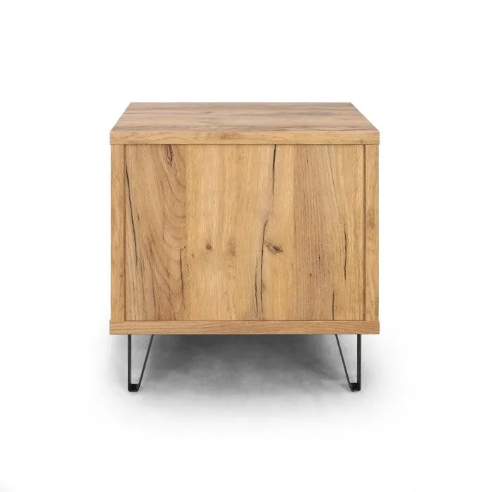 0D088FL Nightstand in Golden Oak/Gray