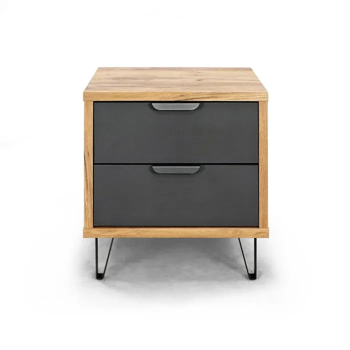 0D088FL Nightstand in Golden Oak/Gray