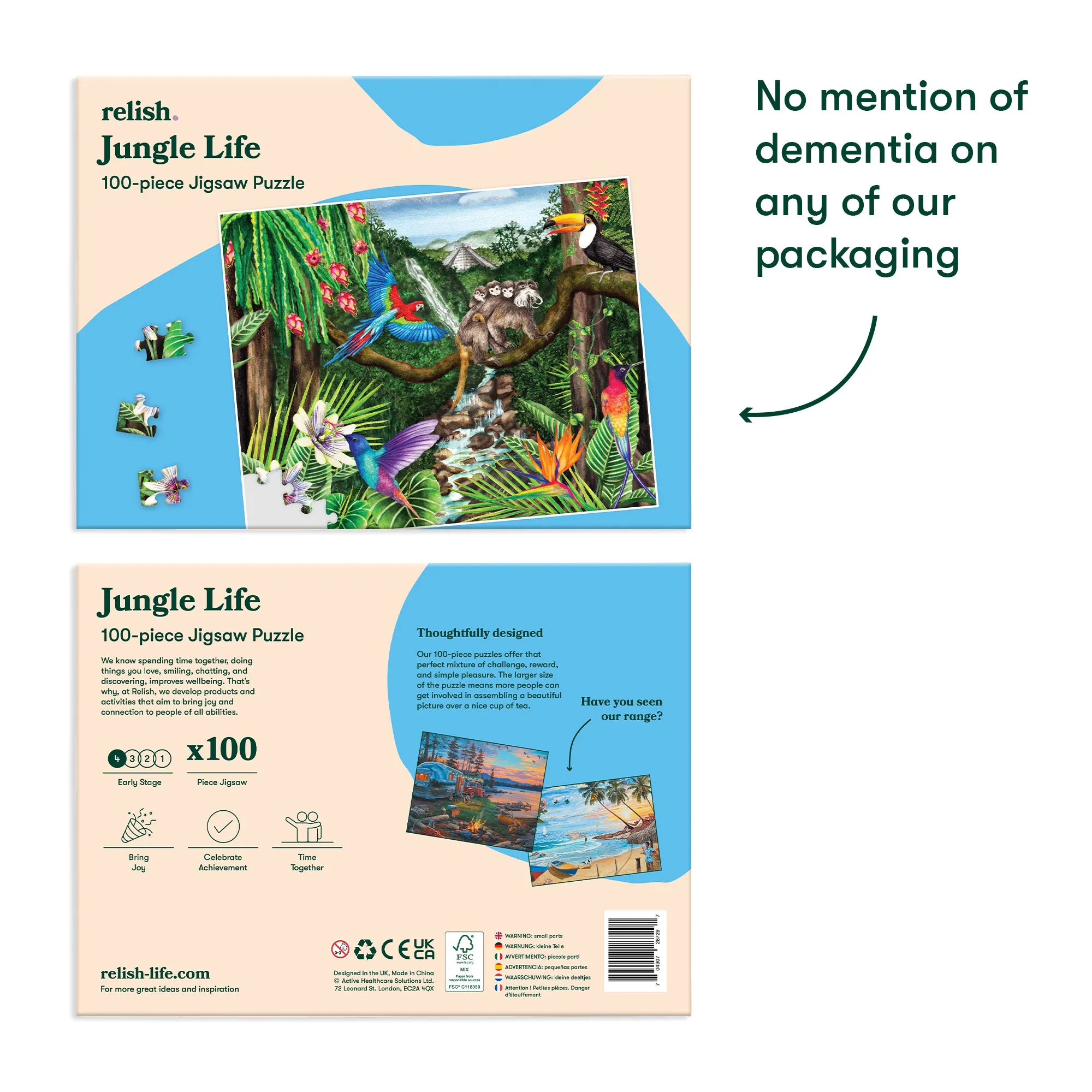 100 piece jigsaw puzzle - Jungle Life