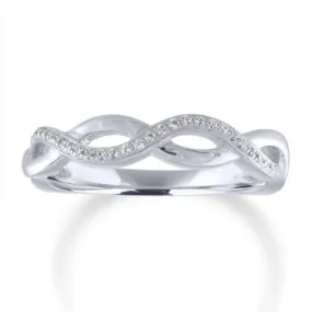 14k Twisting Half Plain Shank Wedding Band
