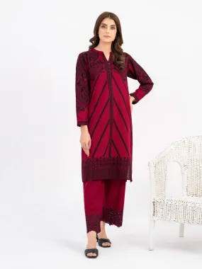 2 Piece Khaddar Suit-Embroidered(Pret)