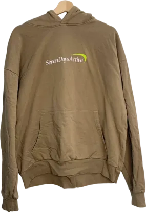7 Days Active Brown Hoodie Medium