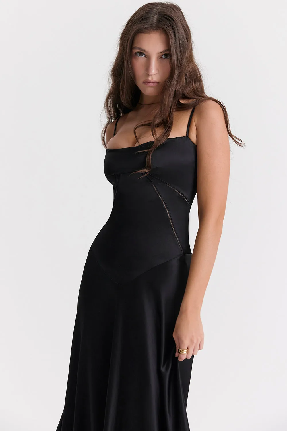 ANABELLA BLACK LACE Charming UP MAXI DRESS