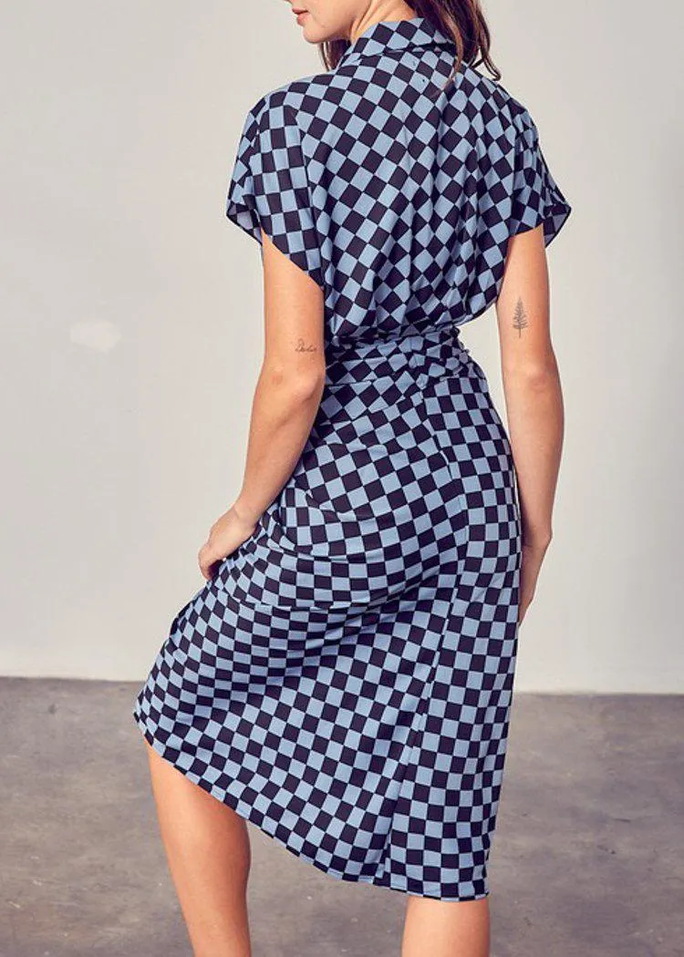 Baldhart Tie Waist Dress - Mineral Blue-***FINAL SALE***