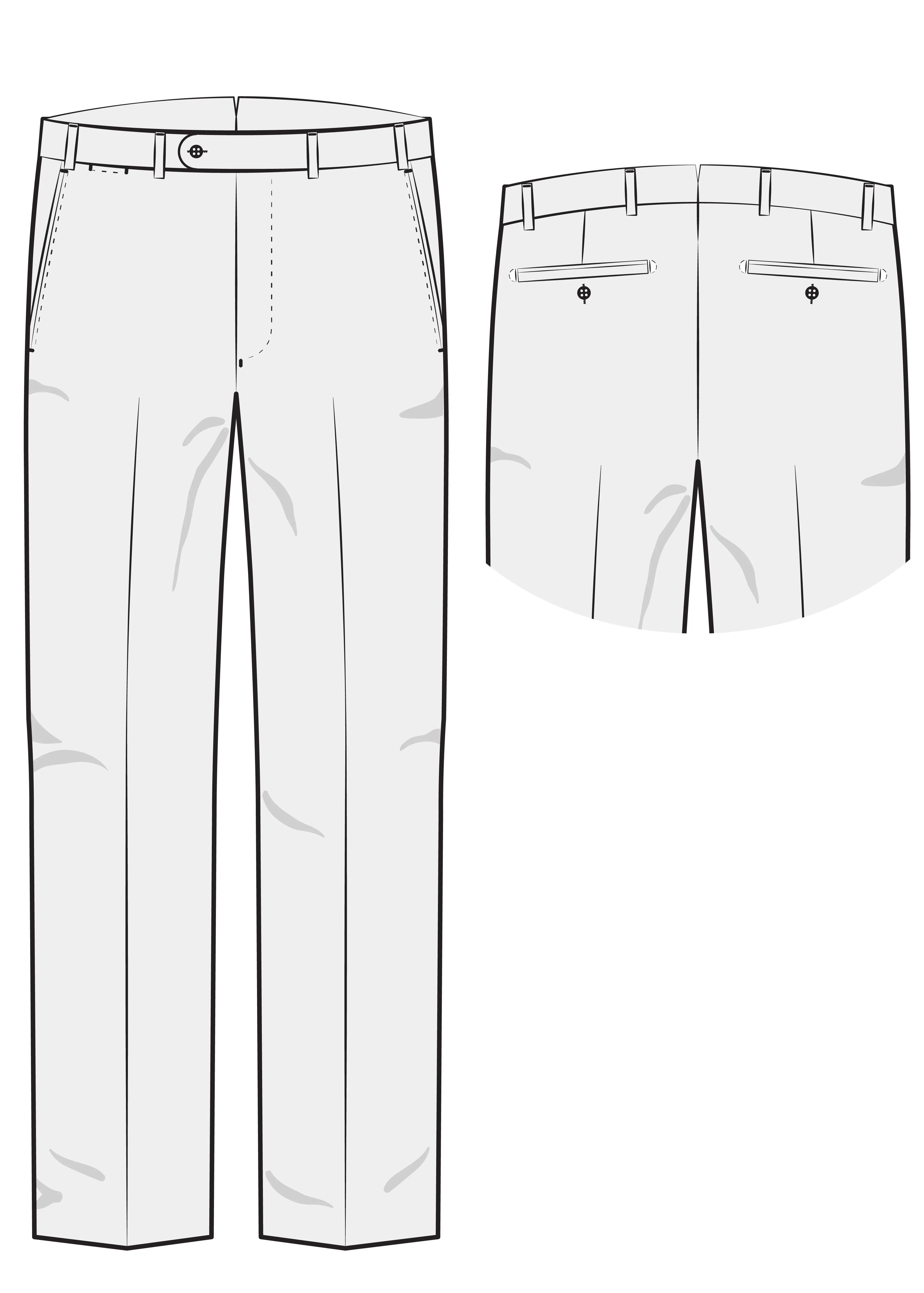 Ballin Pants - Park Super 130 Gabardine Loro Piana - Black
