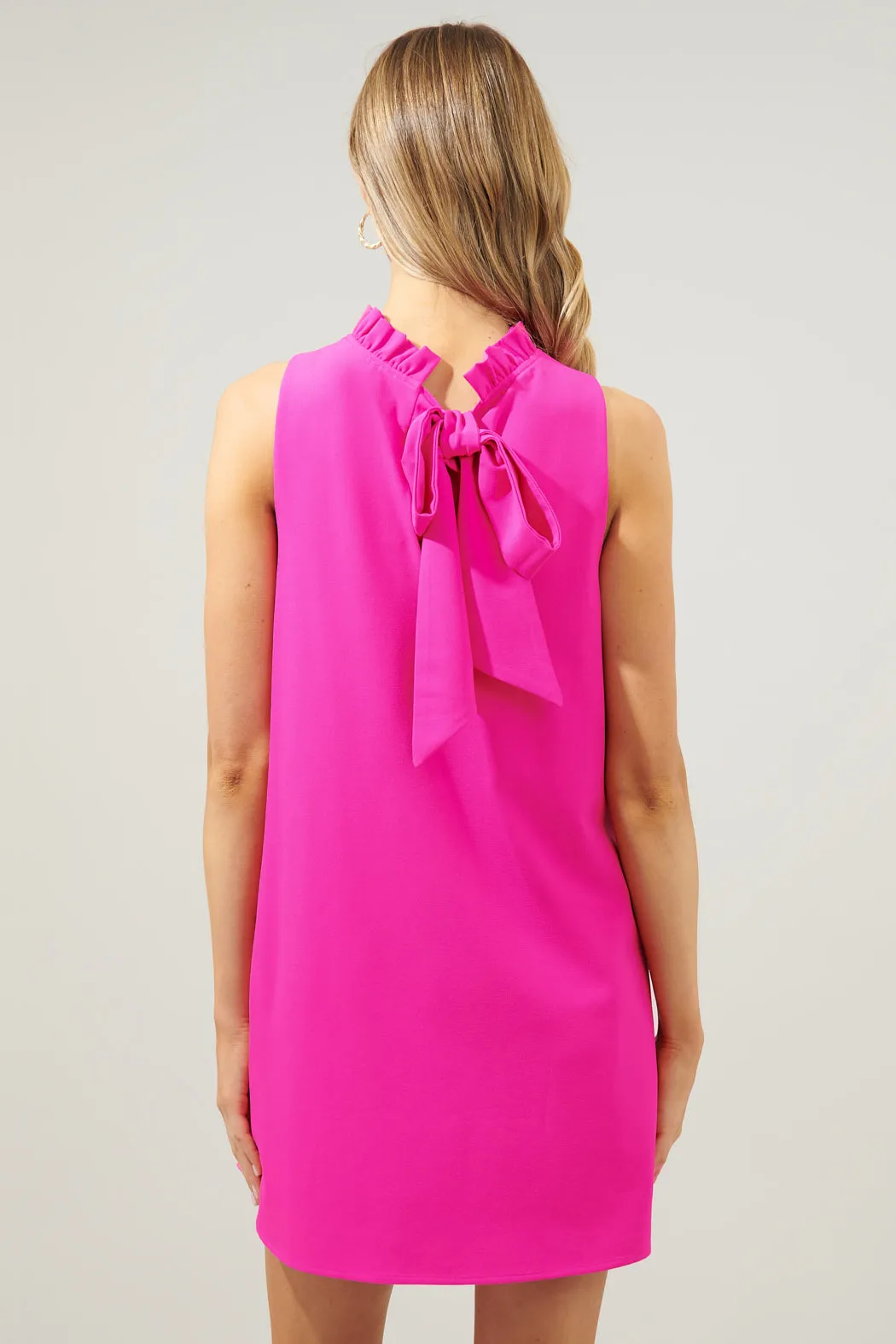 Benson Trapeze Mock Neck Mini Dress