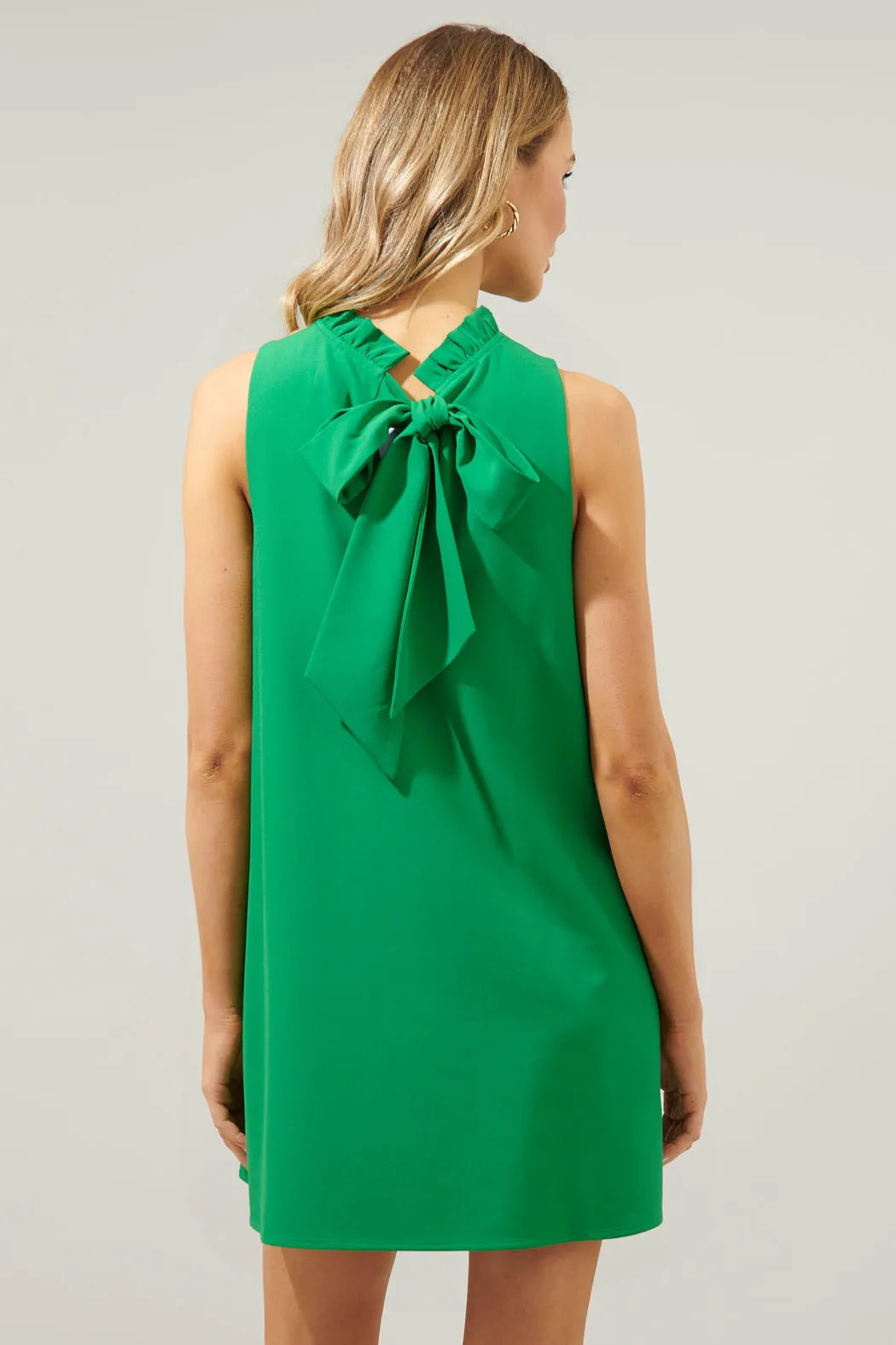 Benson Trapeze Mock Neck Mini Dress