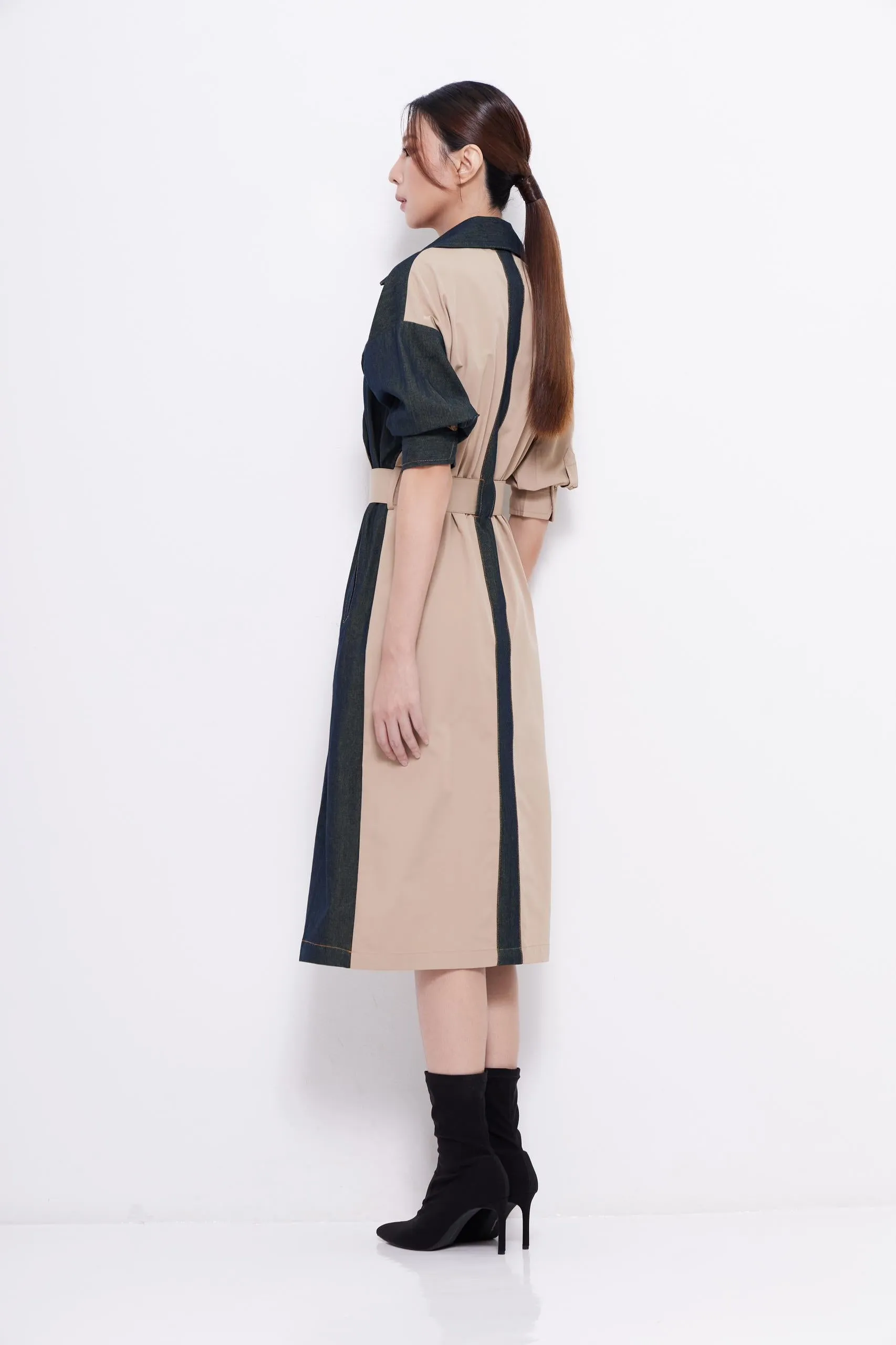 Bianca Bi-color Denim Dress