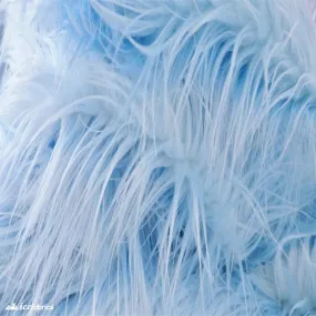 Blue Mohair Faux Fur Fabric By The Roll (20 Yards) 4 Inch Pile