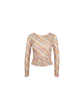 BOUNCE MESH LONG SLEEVE YELLOW TARTAN