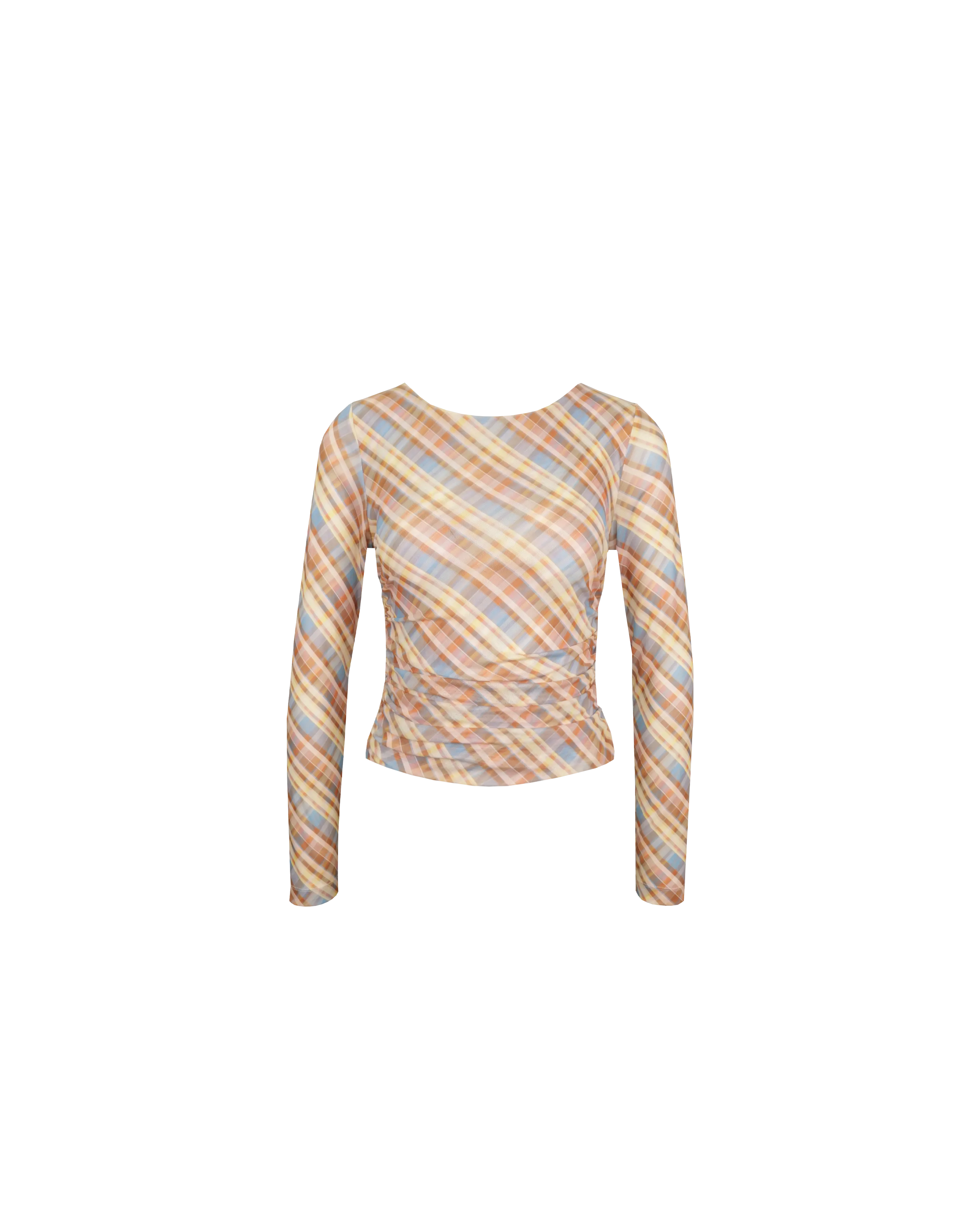 BOUNCE MESH LONG SLEEVE YELLOW TARTAN