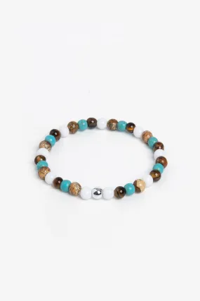 Bracciale con perle multicolor turchese