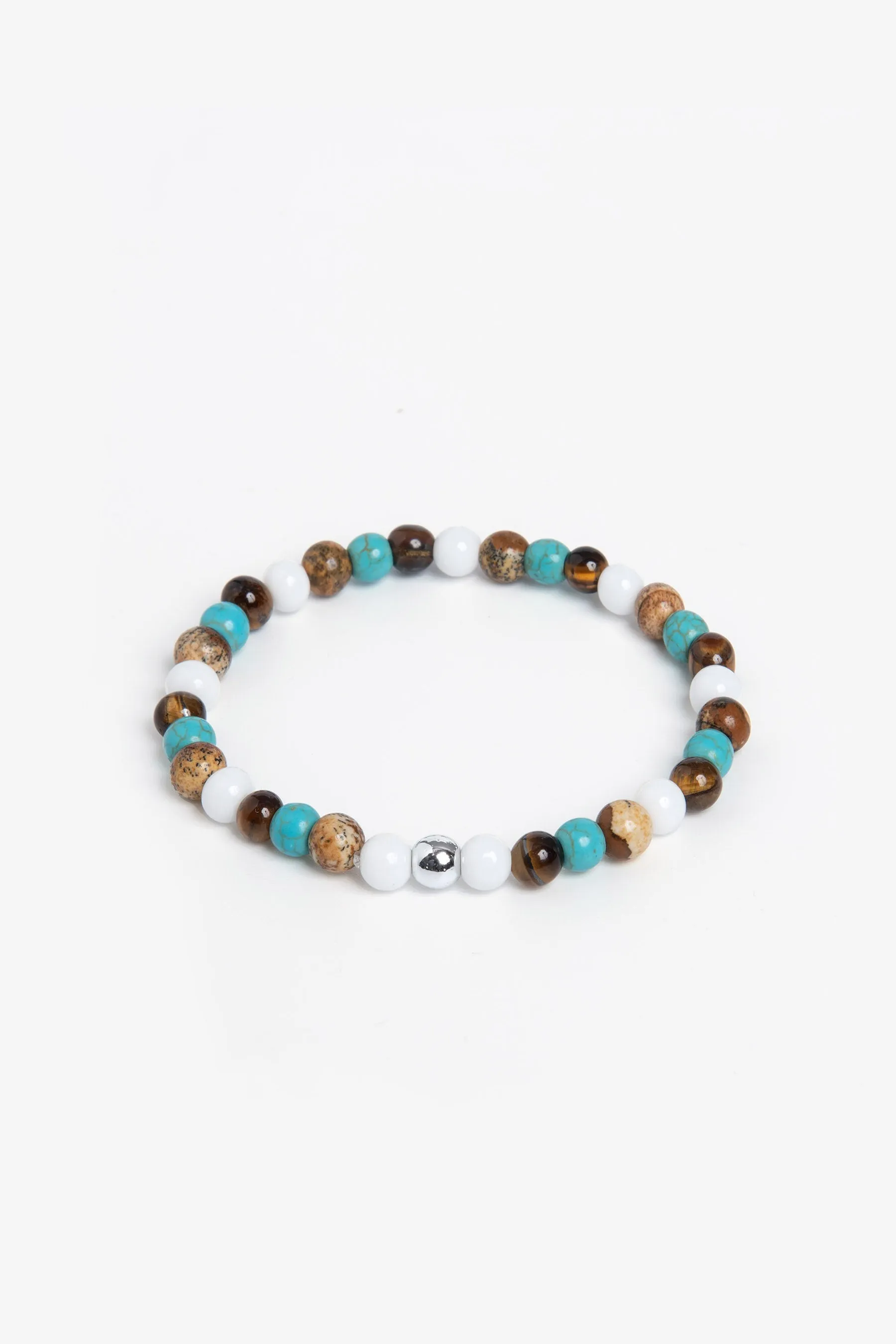 Bracciale con perle multicolor turchese