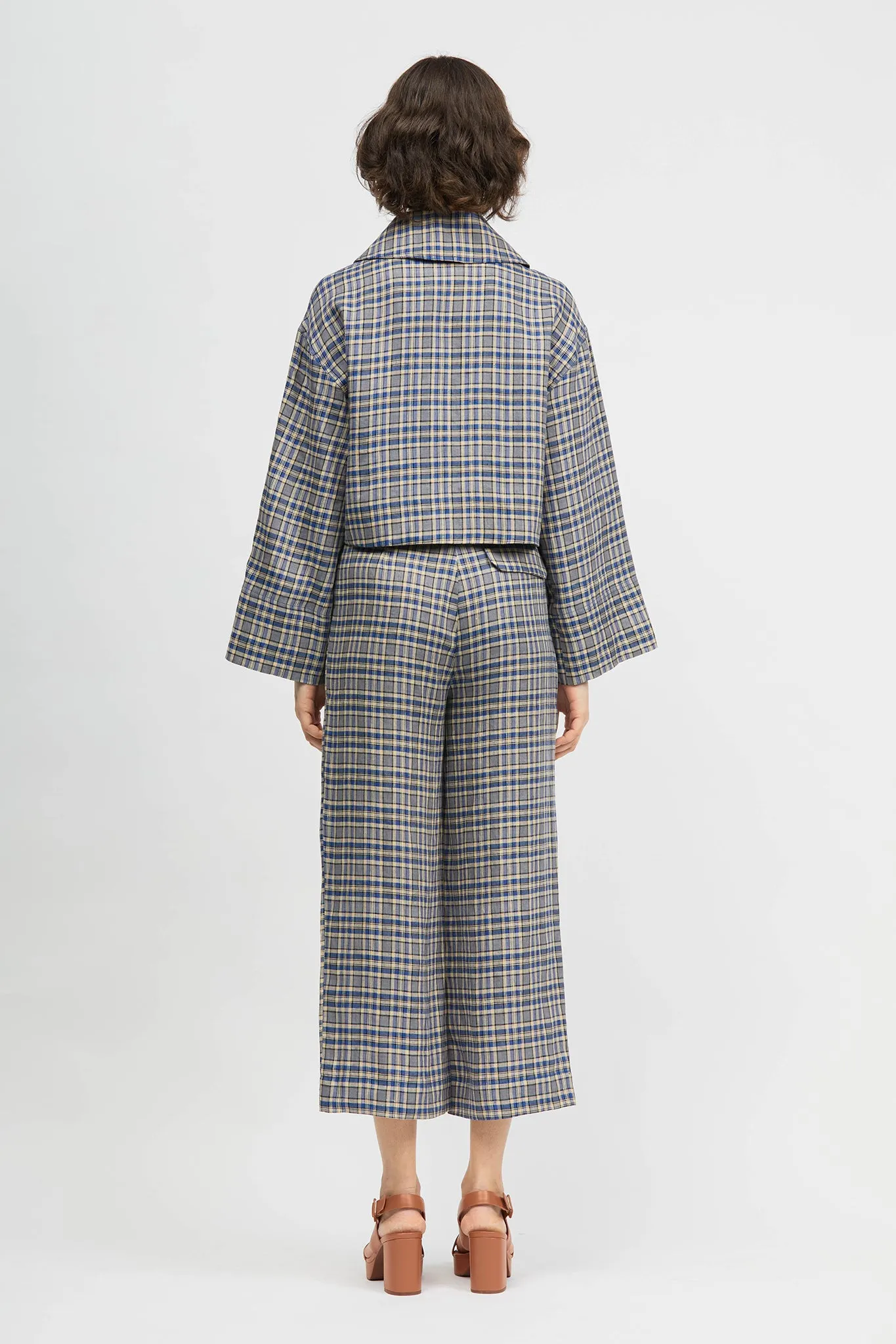 Brisa Pant Blue/Cream Check