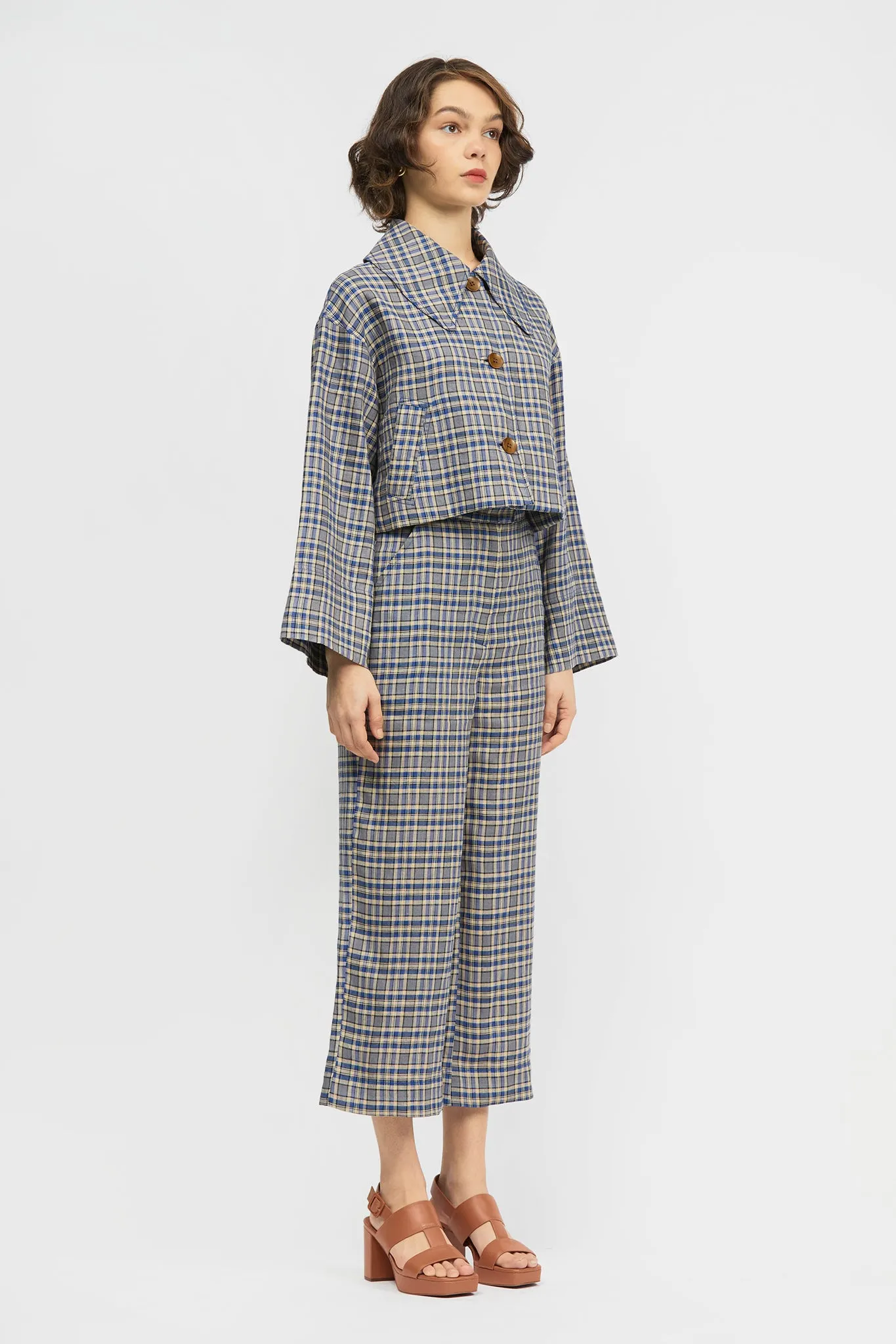 Brisa Pant Blue/Cream Check