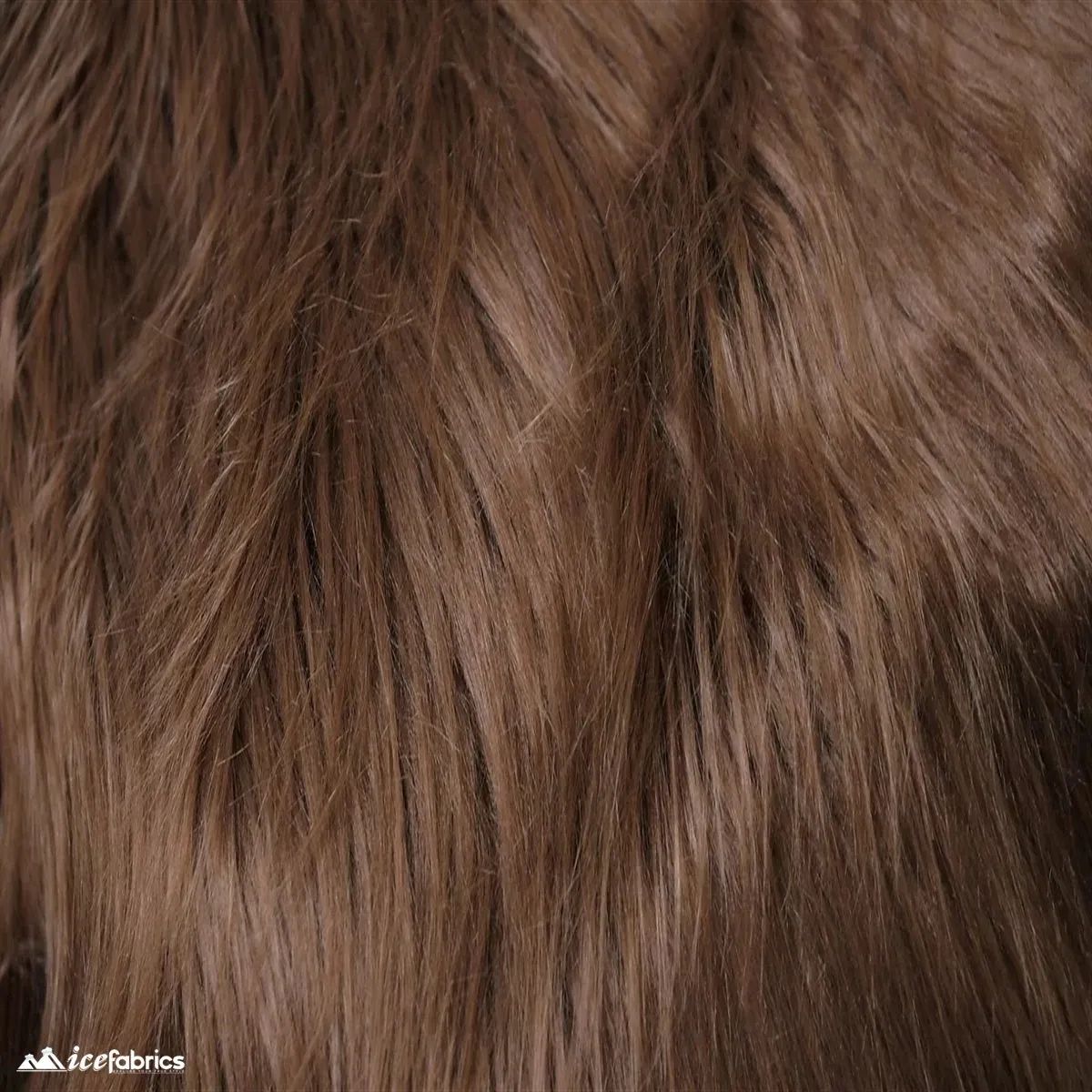 Brown Mohair Faux Fur Fabric By The Roll (20 Yards) 4 Inch Pile