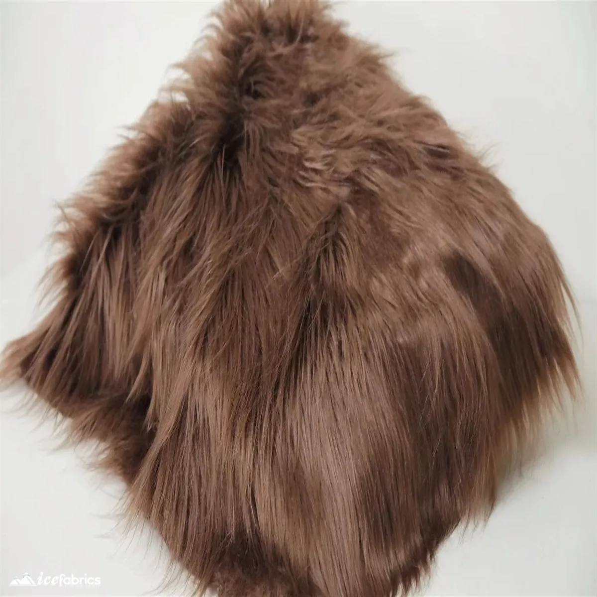 Brown Mohair Faux Fur Fabric By The Roll (20 Yards) 4 Inch Pile