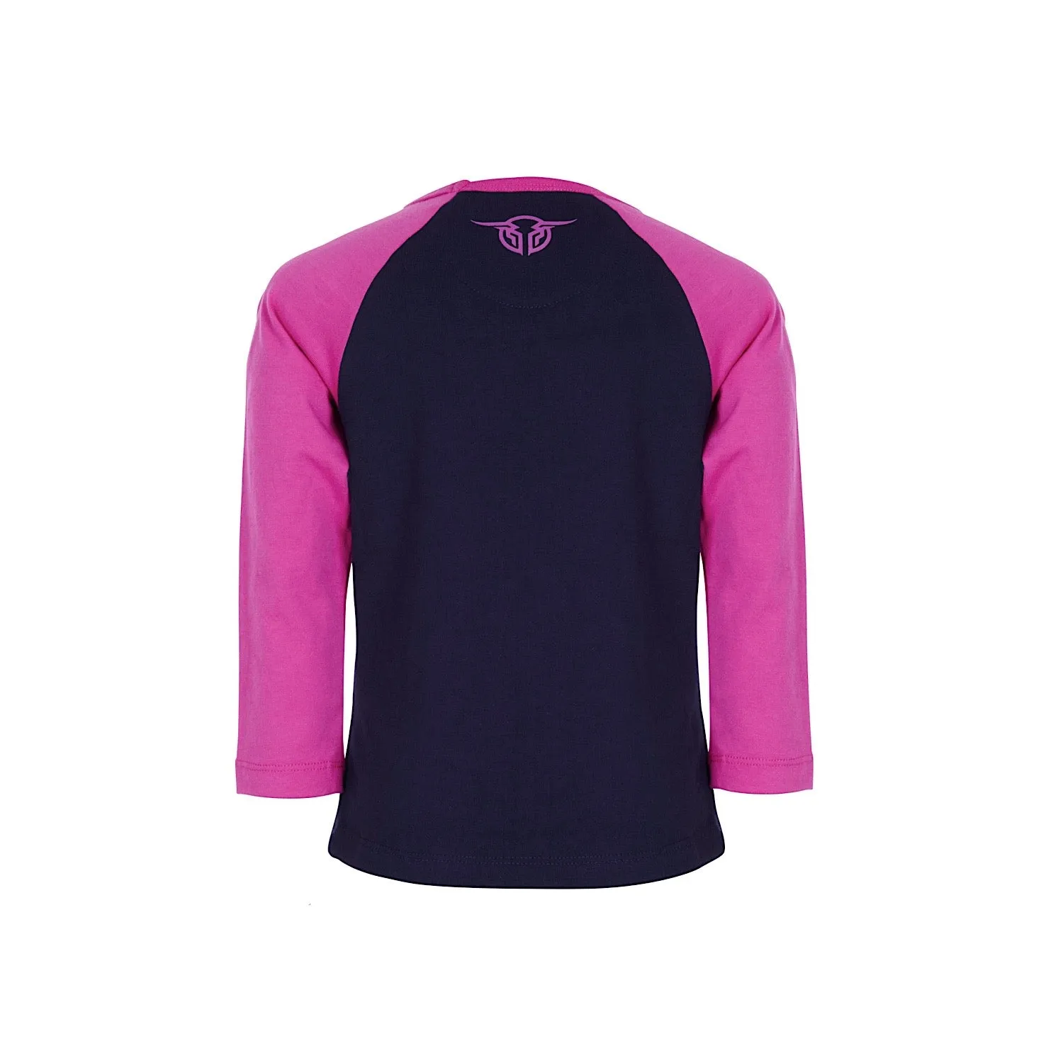 Bullzye Girls Wildflower L/S Raglan Tee Dark Navy/Rose