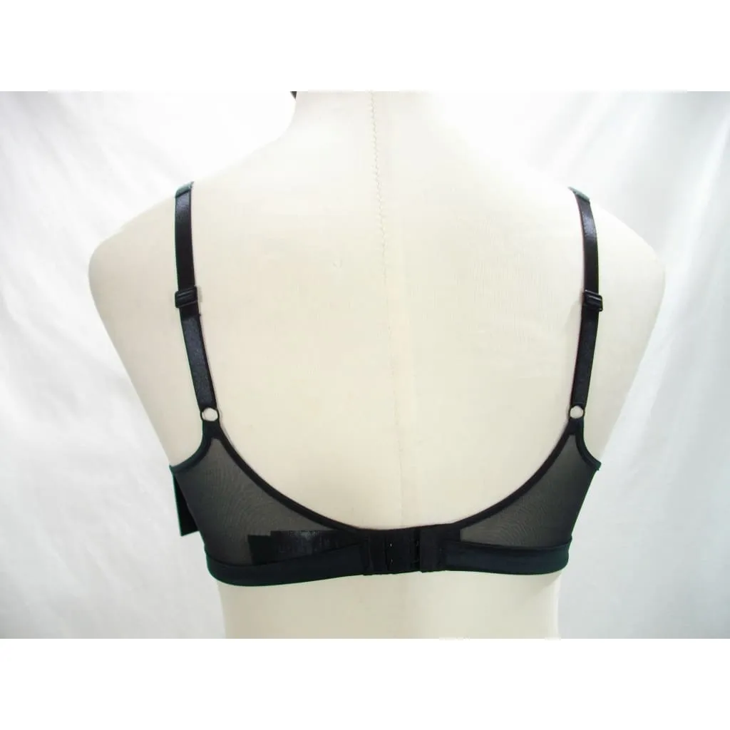Calvin Klein QF3994 CK Black Audacious Lace & Satin Wire Free Bra Bralette LARGE Black NWT