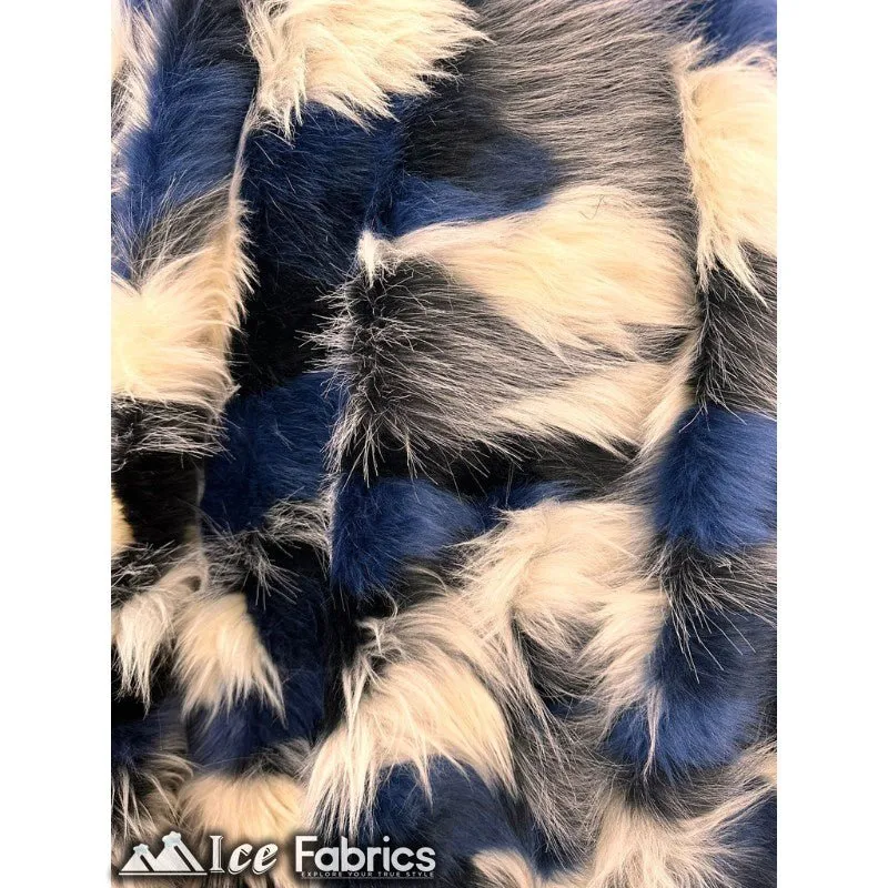 Canadian multi color Faux Fur Fabric By The Yard