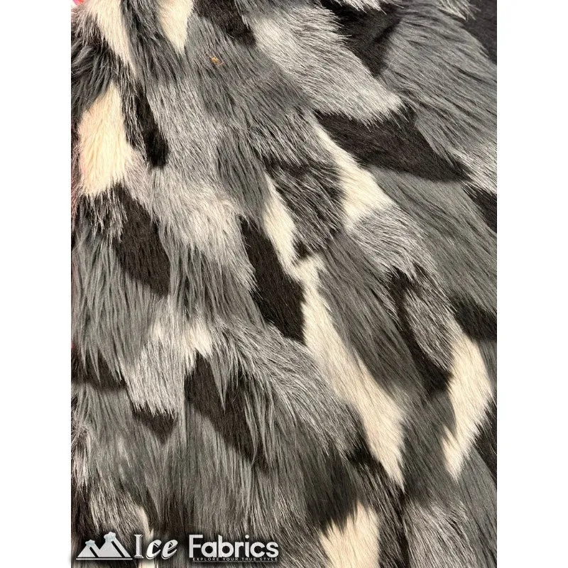 Canadian multi color Faux Fur Fabric By The Yard