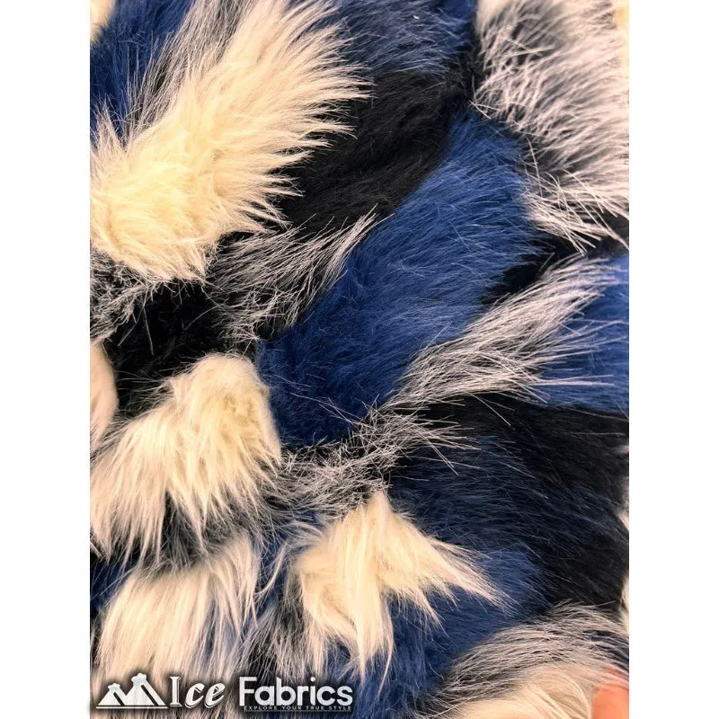 Canadian multi color Faux Fur Fabric By The Yard