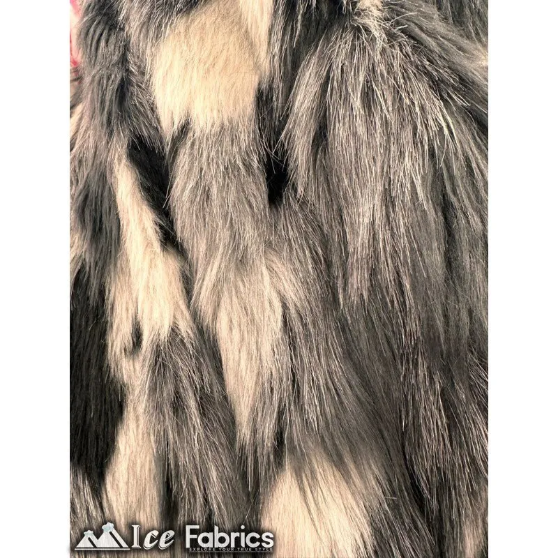 Canadian multi color Faux Fur Fabric By The Yard