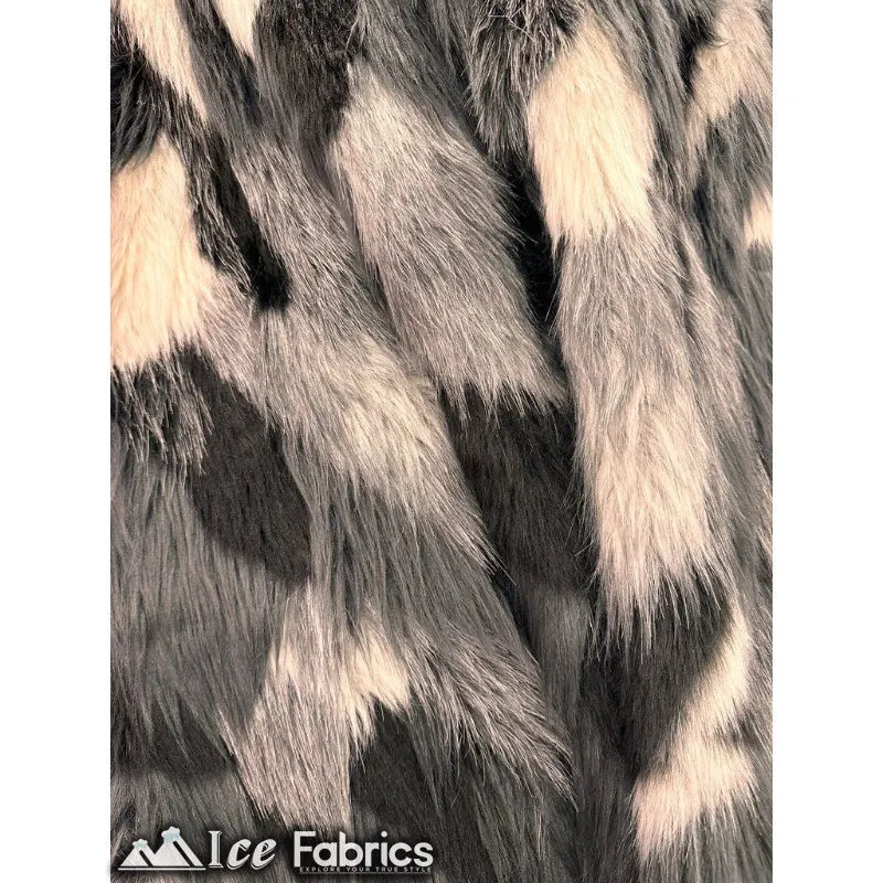 Canadian multi color Faux Fur Fabric By The Yard