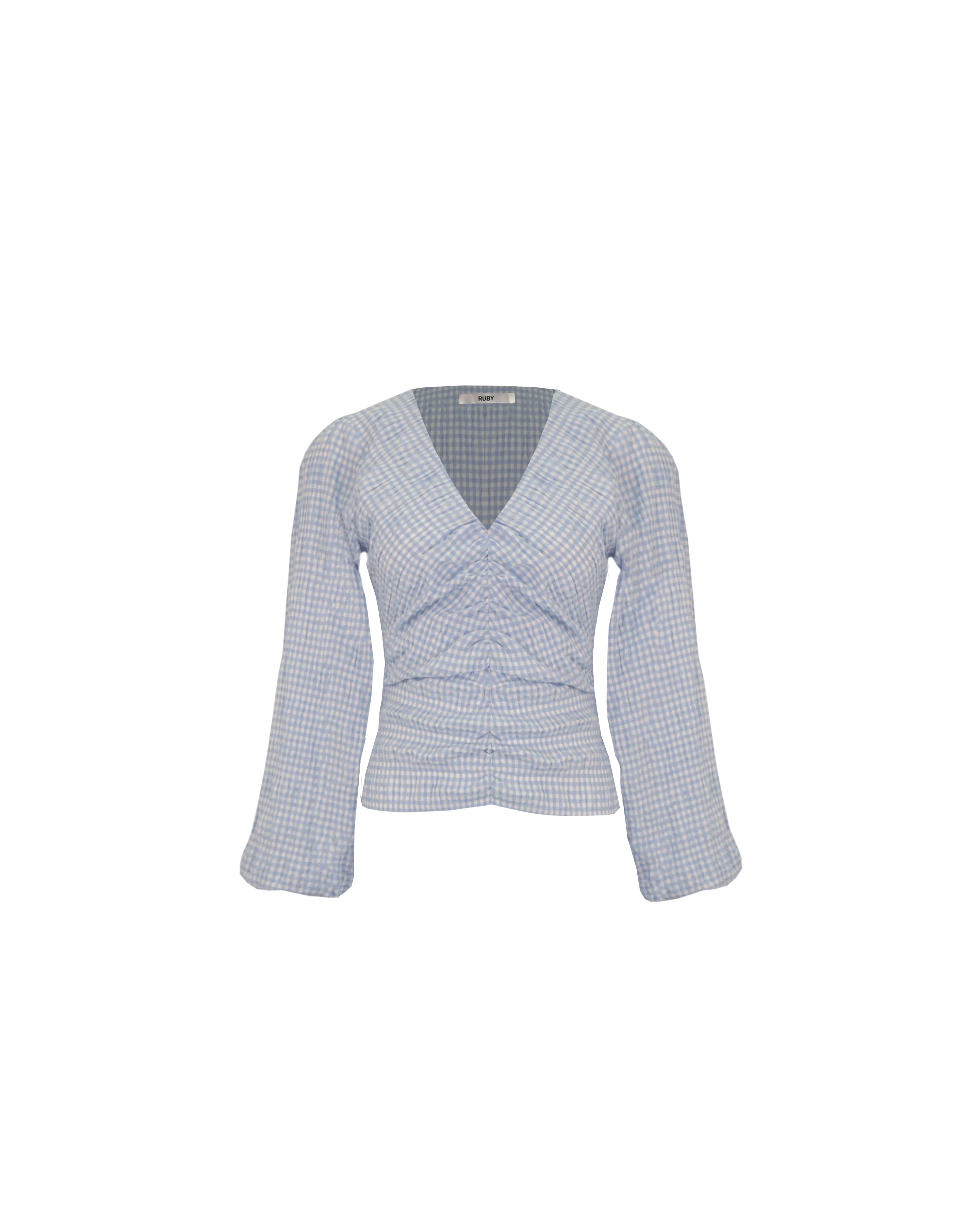 CANARY BLOUSE BLUE GINGHAM