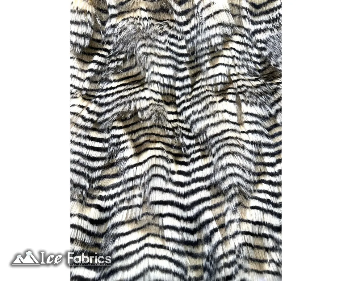 Champagne Faux Fake Fur Feathered Bird Long Pile Fabric | Faux Fur Material