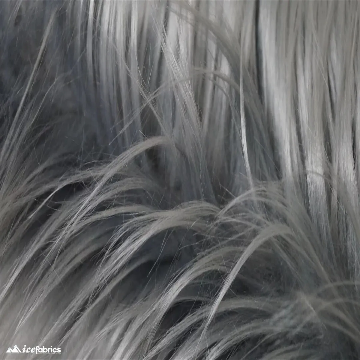 Charcoal Mohair Faux Fur Fabric By The Roll (20 Yards) 4 Inch Pile