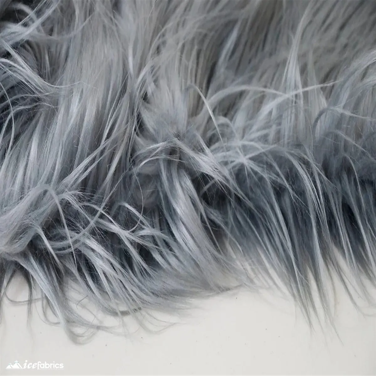 Charcoal Mohair Faux Fur Fabric By The Roll (20 Yards) 4 Inch Pile