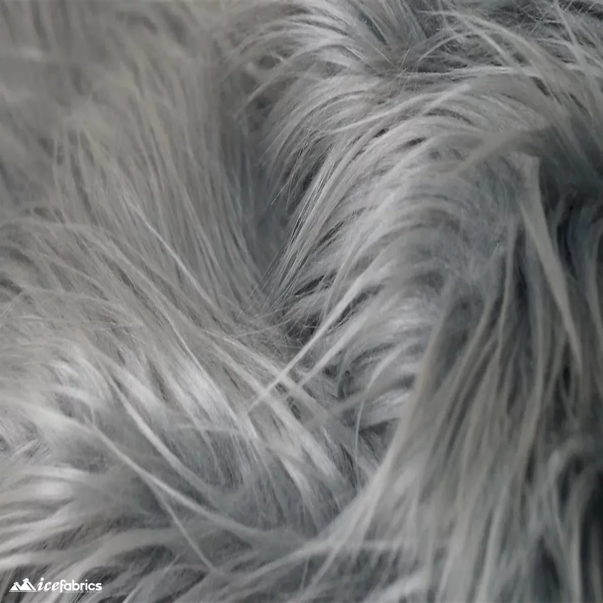 Charcoal Mohair Faux Fur Fabric By The Roll (20 Yards) 4 Inch Pile