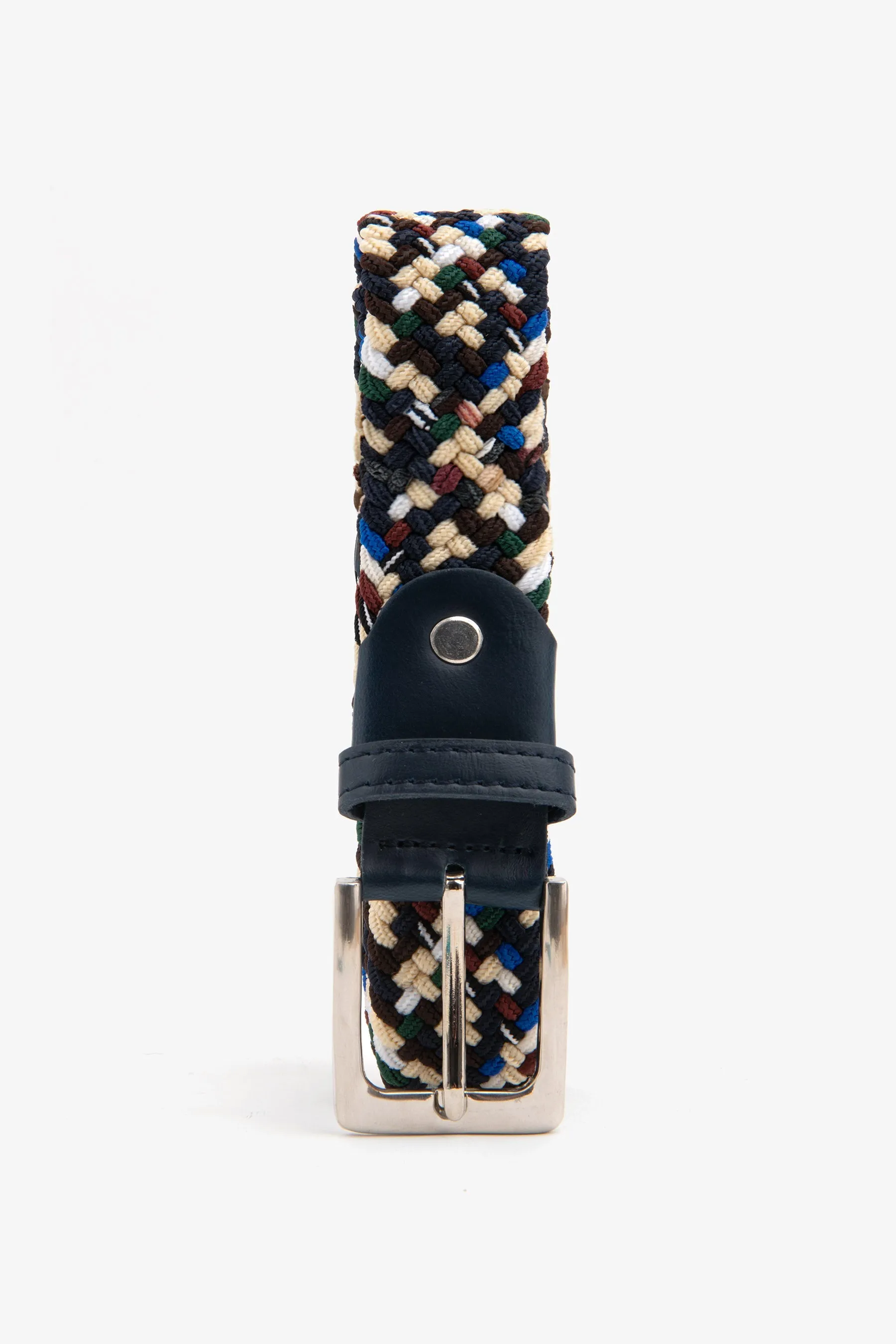 Cintura intrecciata elastica multicolor