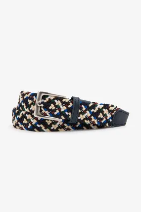 Cintura intrecciata elastica multicolor