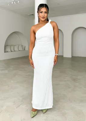 Clayso One Shoulder Maxi Dress - Off White