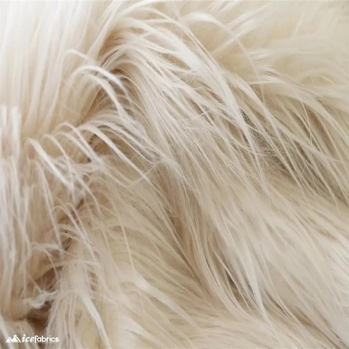 Cream Mohair Faux Fur Fabric By The Roll (20 Yards) 4 Inch Pile
