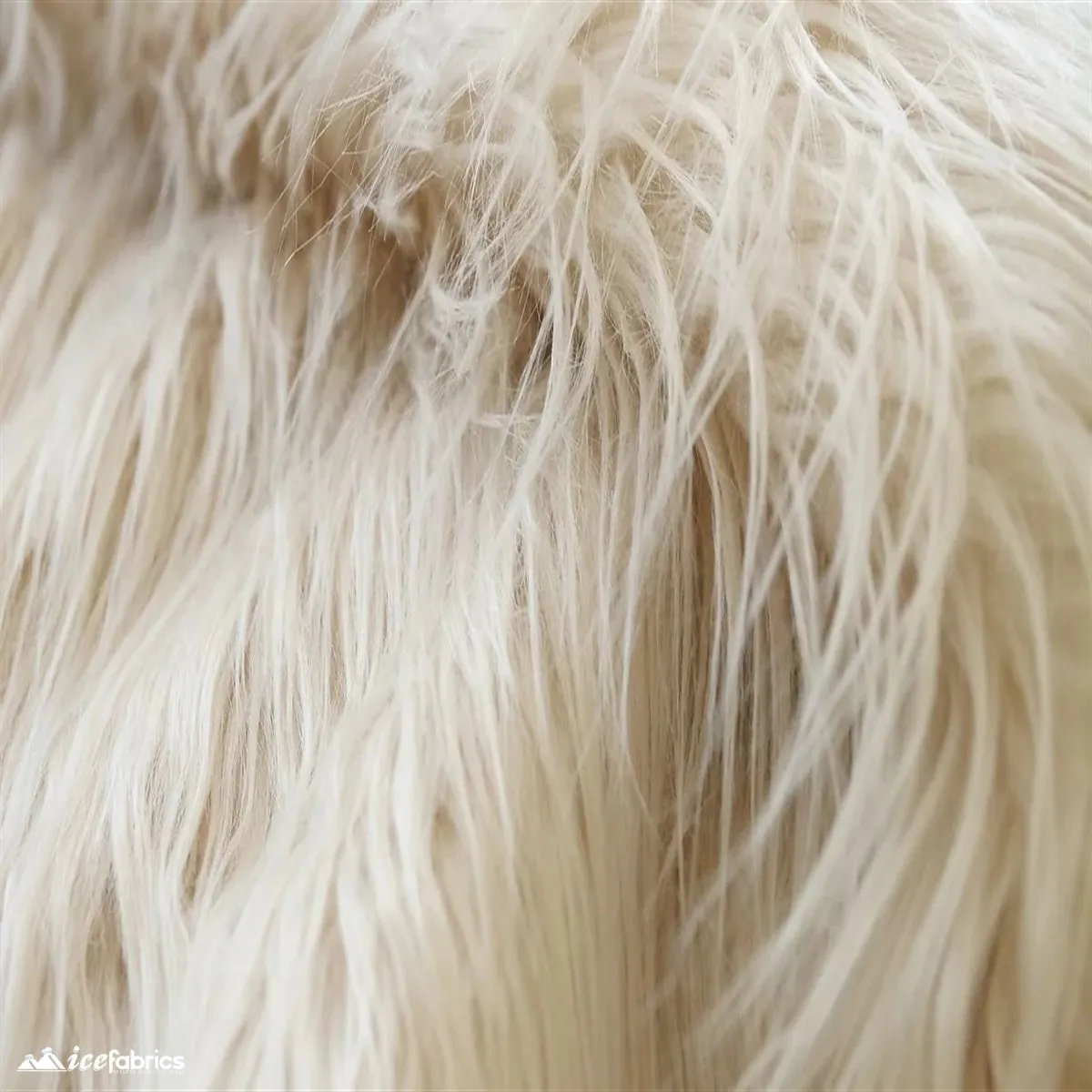 Cream Mohair Faux Fur Fabric By The Roll (20 Yards) 4 Inch Pile