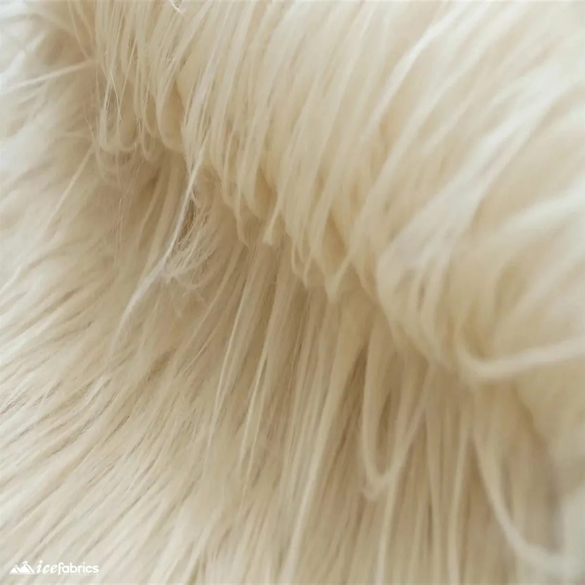 Cream Mohair Faux Fur Fabric By The Roll (20 Yards) 4 Inch Pile