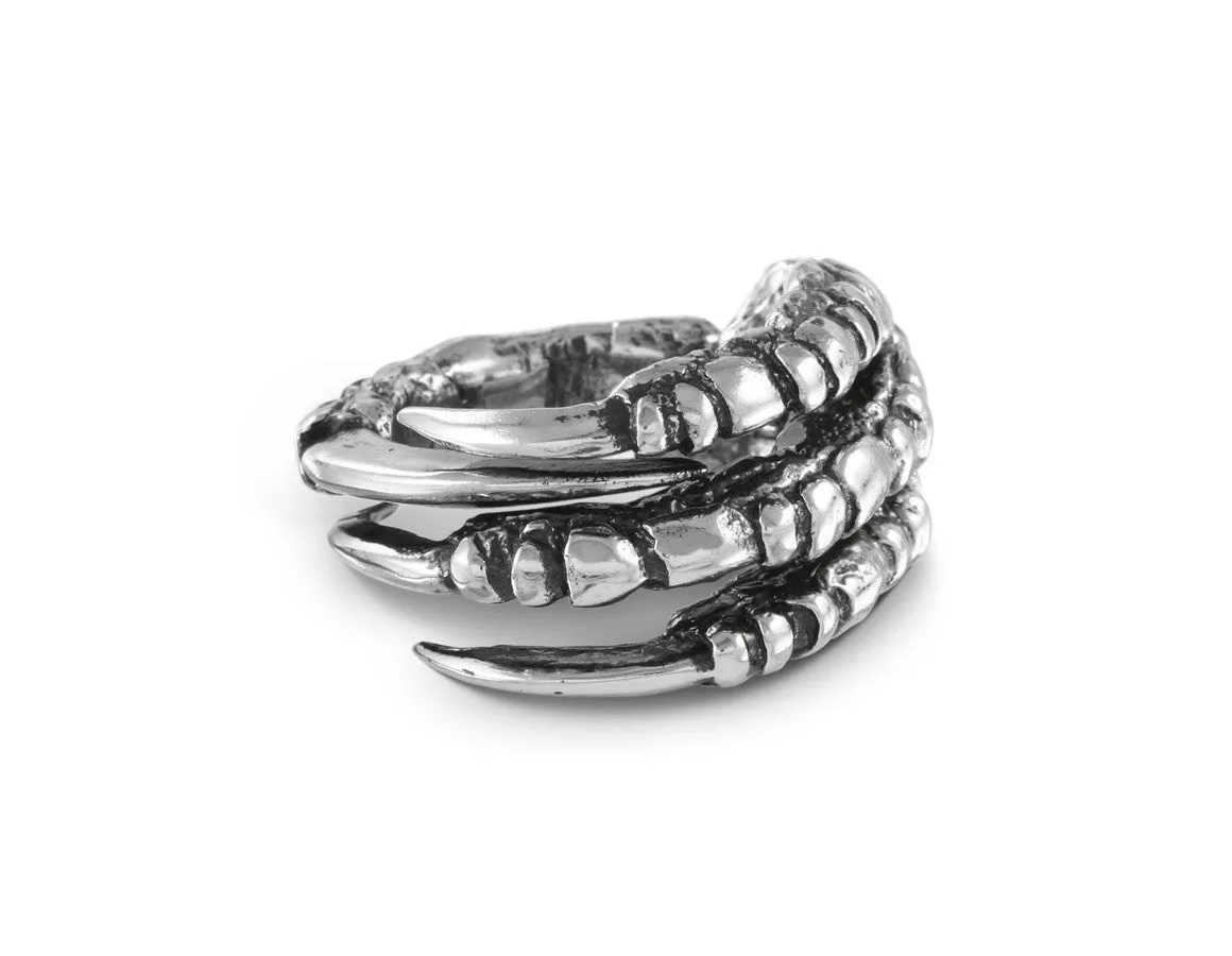 Crow Claw Ring - Silver