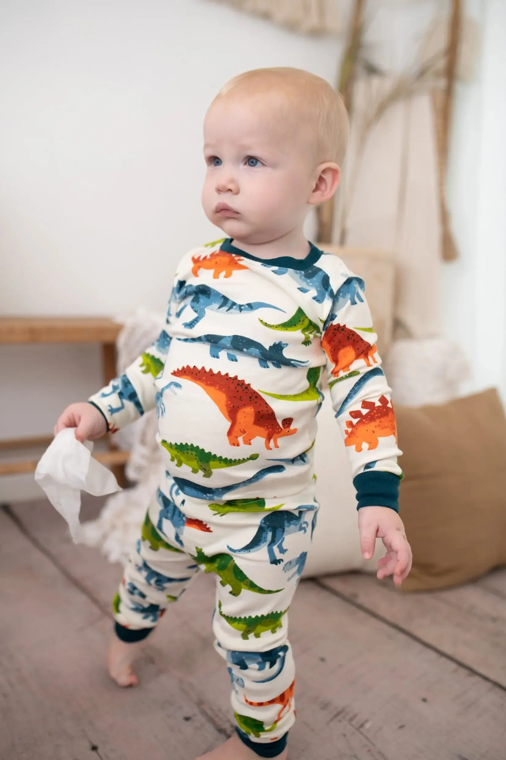 Dino Park Organic Cotton Pajama Set | Hatley