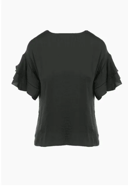 Double Ruffle Sleeve Top