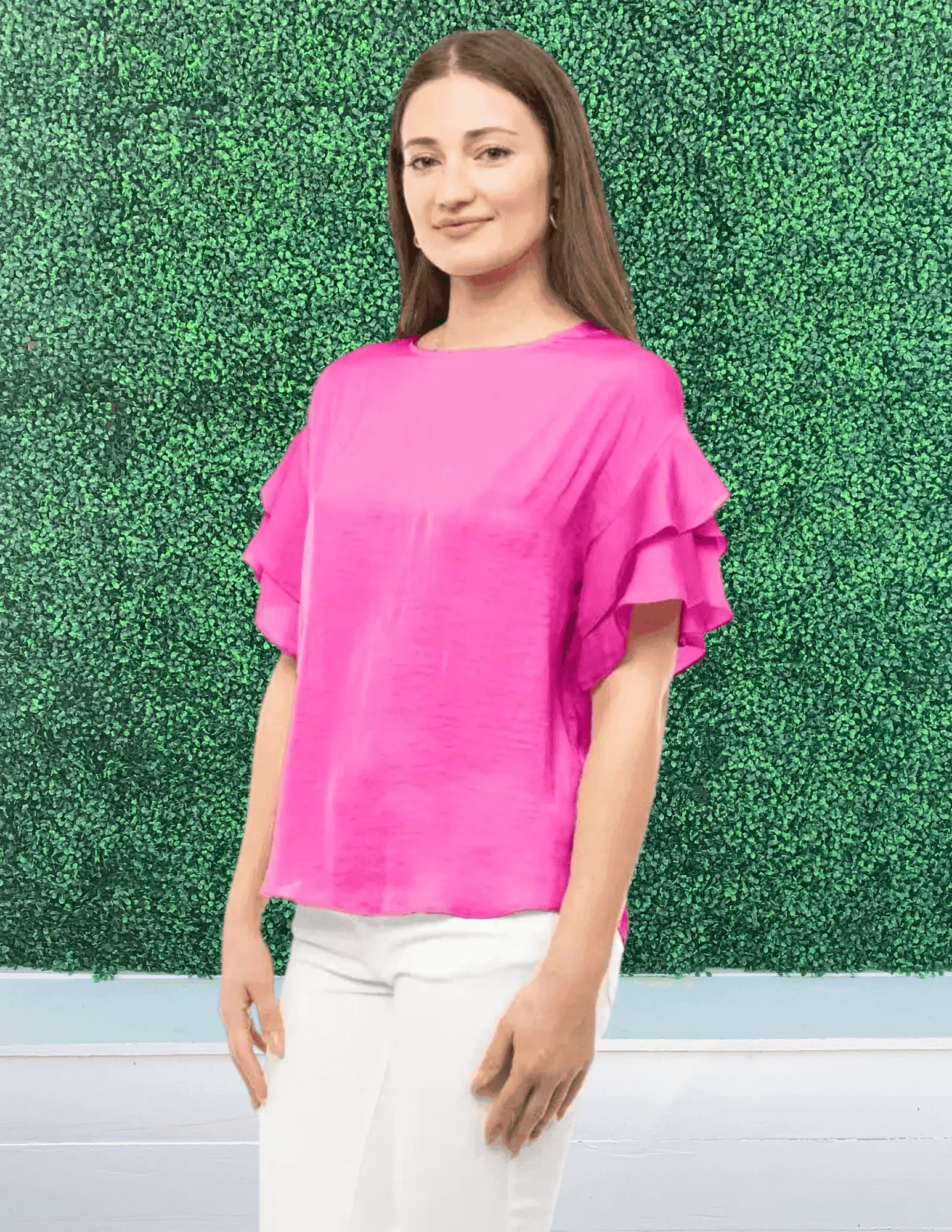 Double Ruffle Sleeve Top