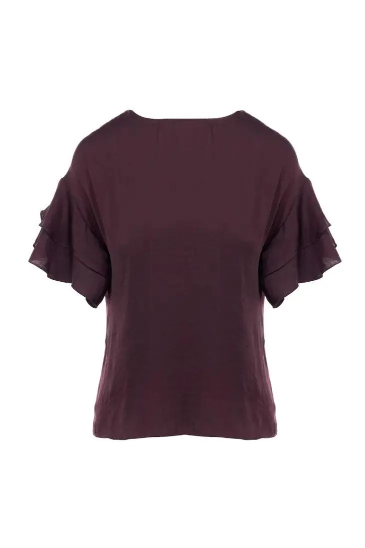 Double Ruffle Sleeve Top