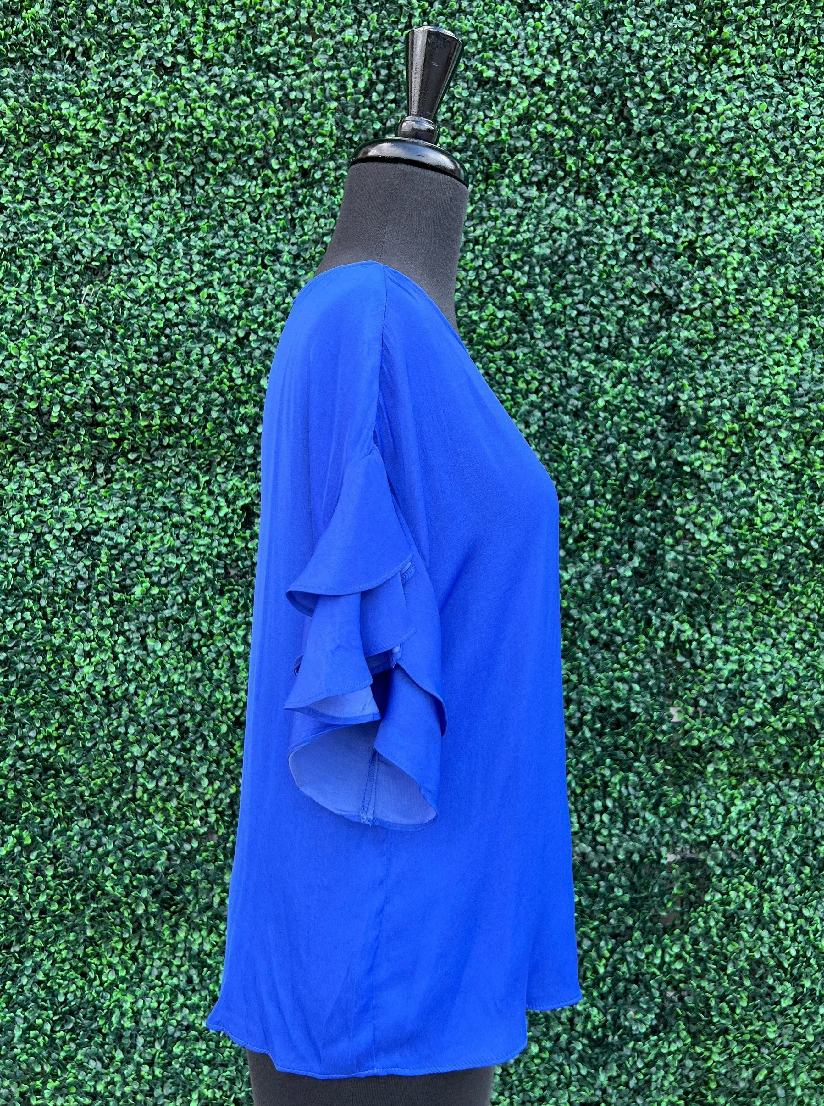 Double Ruffle Sleeve Top