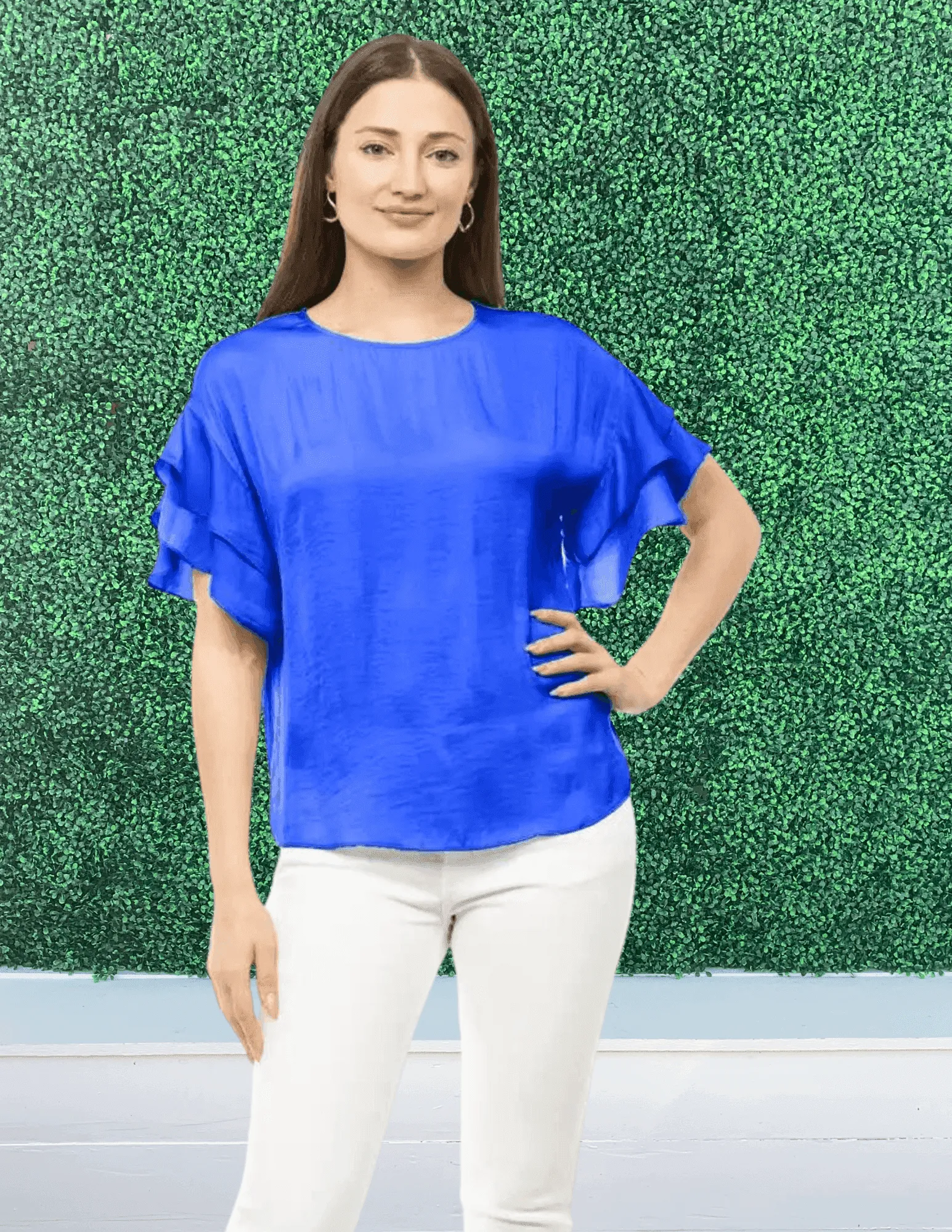 Double Ruffle Sleeve Top