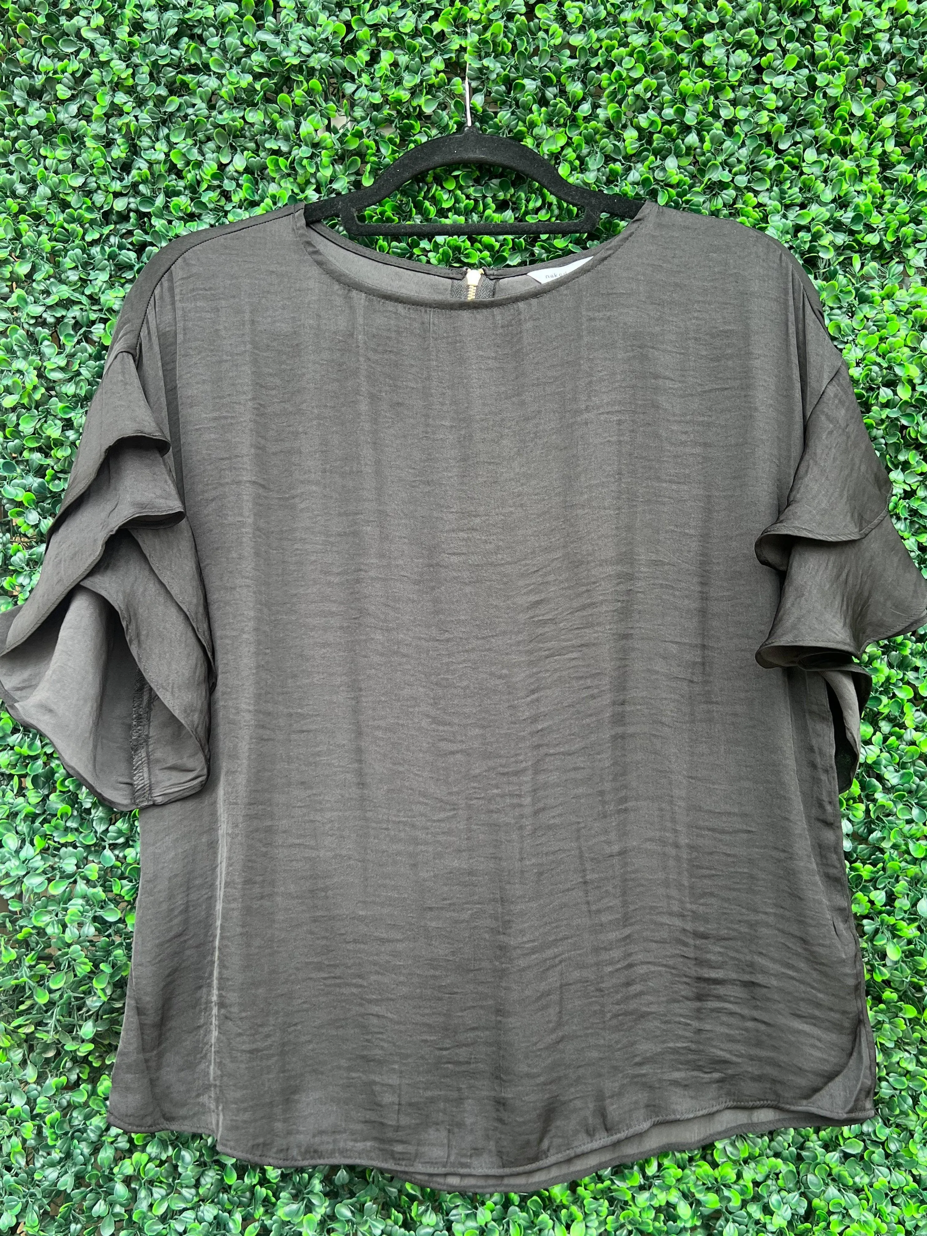 Double Ruffle Sleeve Top