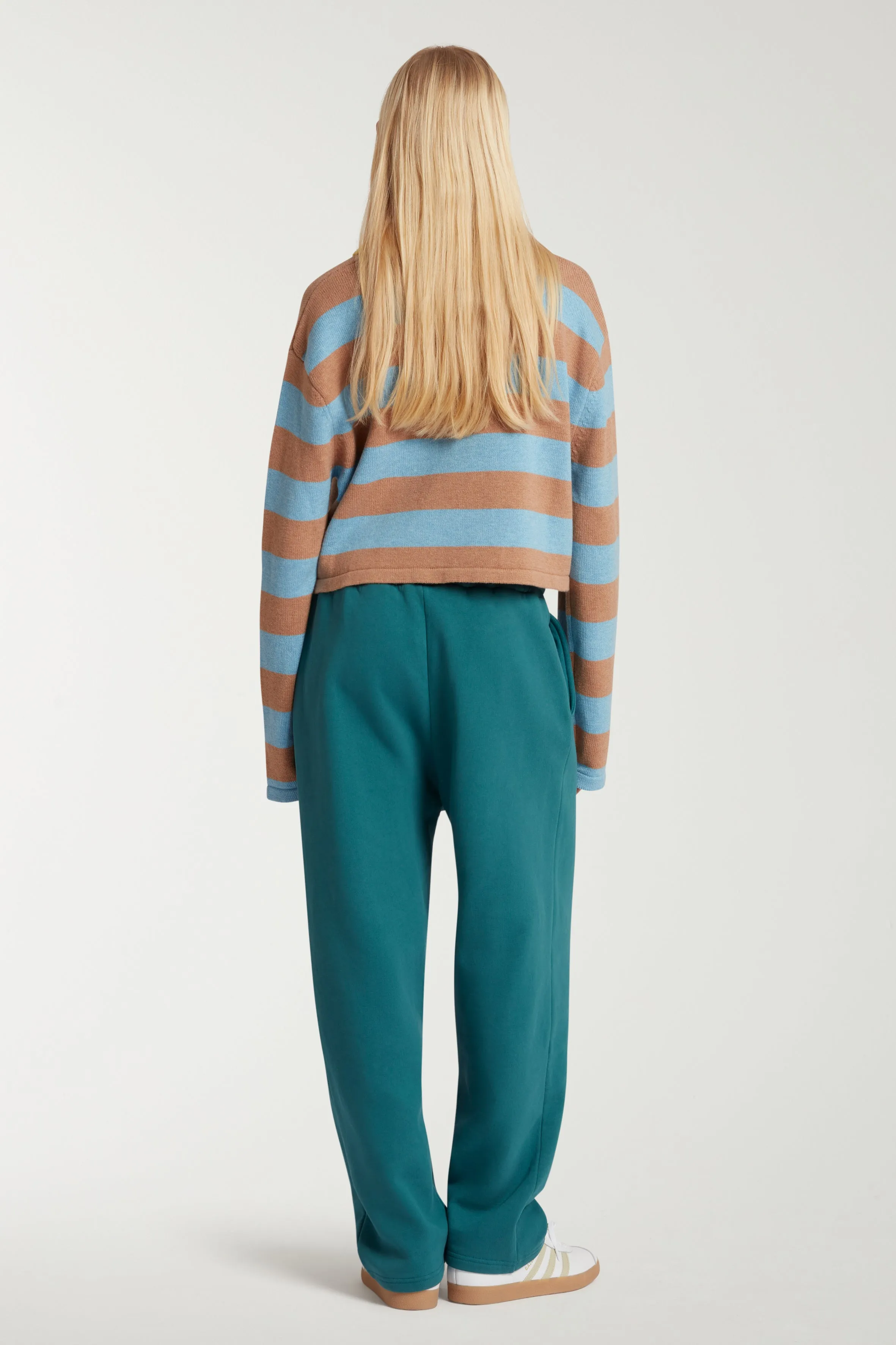 Double Waistband Jogger With Heart Embroidery
