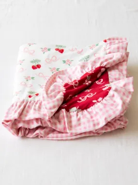 Dreamer Ruffled Blanket - Sweet Berry Bows